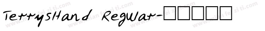 TerrysHand Regular字体转换
